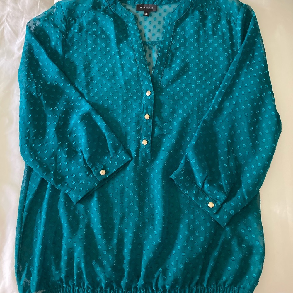 Eyelashed Dot Blouson Blouse